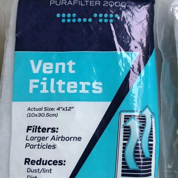 2-Purafilter 2000 12 Pack Vent Filters 4” x 12” Each Pad Lasts Up To 3 Months - Picture 4 of 5
